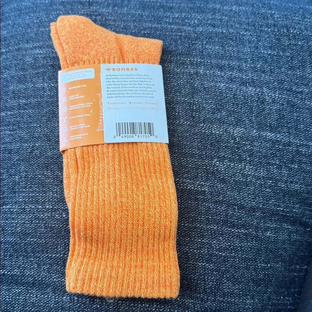 Bombas Women's Sock, 1 pair in Vibrant Orange